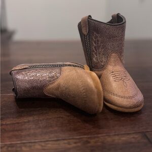 Old West Infant Brown Cowboy Boots